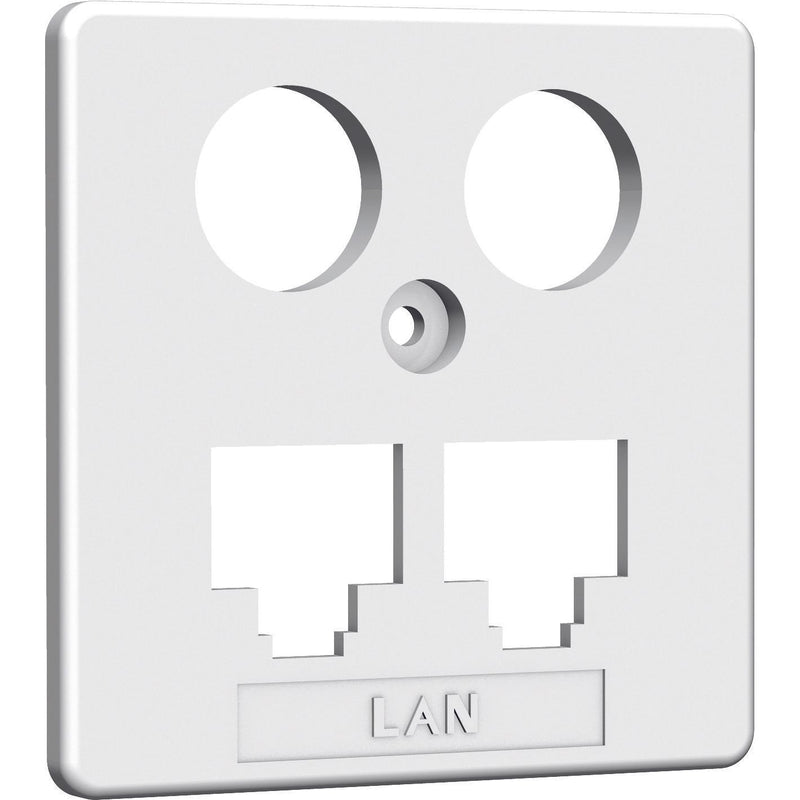 Homeway - Multi-Einsatz/Abdeckung für Daten- und Kommunikations-Anschlusstechnik Zentralplatte HAXHSE-G0401-C021 TV+LAN/LAN 50x50mm