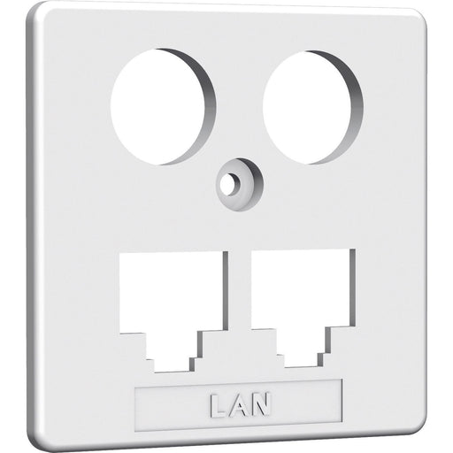 Homeway - Multi-Einsatz/Abdeckung für Daten- und Kommunikations-Anschlusstechnik Zentralplatte HAXHSE-G0401-C021 TV+LAN/LAN 50x50mm