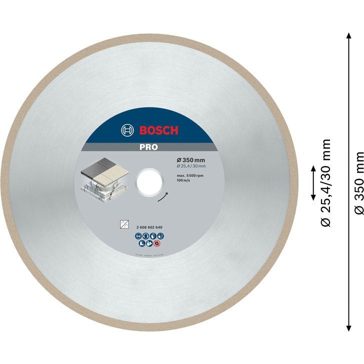 Bosch - Trenn-/Schleifscheibe Diamanttrennscheibe 2608602640 PRO Ceramic