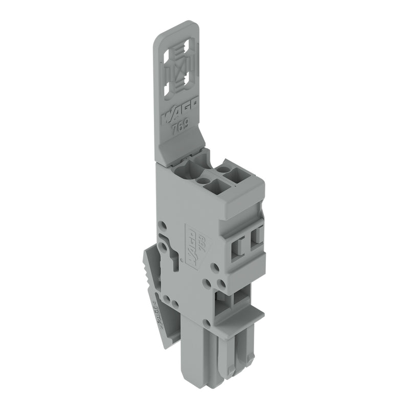 WAGO - Ein- und mehrpolige Klemmenleiste 1-Leiter-Federleiste 769-102/142-000 CAGECLAMP,4mm²,gr − 50 Stück