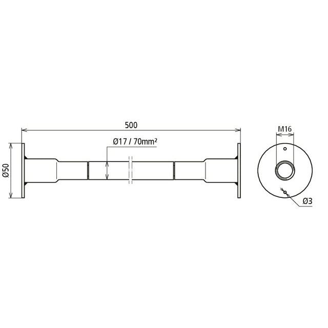DEHN - Erdungsfestpunkt Kupfer-Kabel-Erdungsbrücke DBEB6/EBS15-03-19 NYY-O