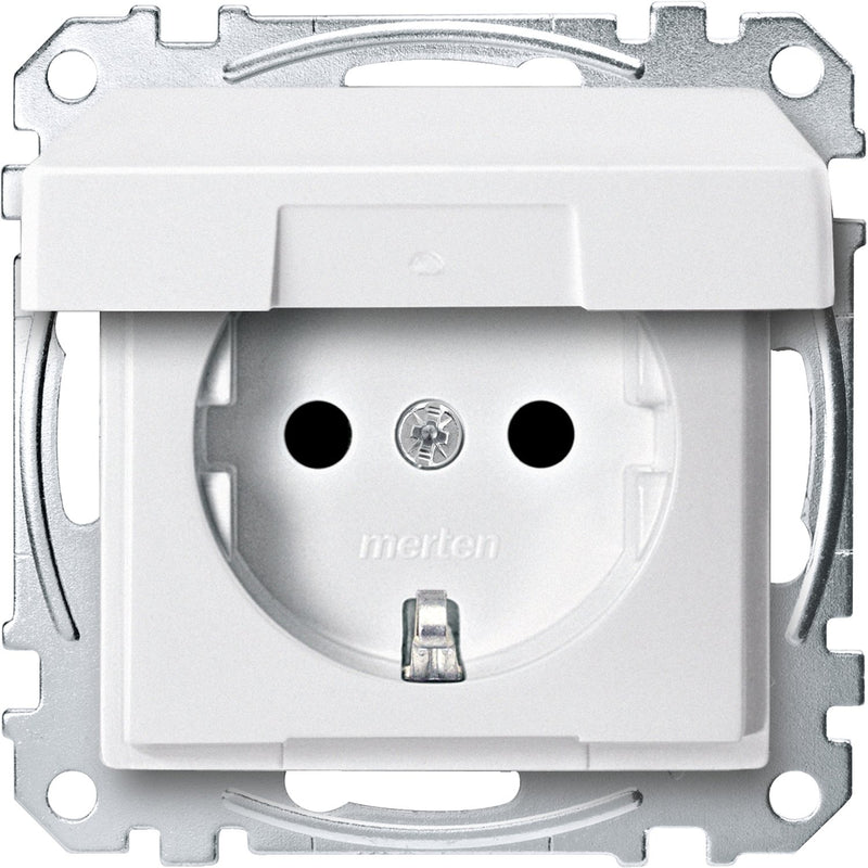 Merten - Steckdose SCHUKO-Steckdose pws MEG2310-0419 Klappdeckel