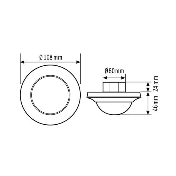ESYLUX - Bussystem-Bewegungsmelder Präsenzmelder PD-C360i/32 DUO DALI
