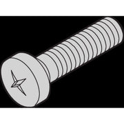 Schroff - Schraubbefestigungset Linsenkopfschraube 21101220 (VE100) Kreuzschlitz M2,5x10 − 10 Packung