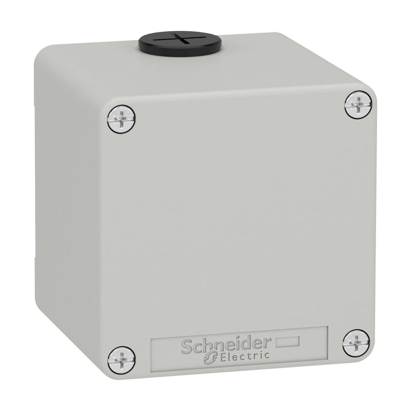 Schneider Electric - Gehäuse für Befehls- und Meldegeräte Leergehäuse XAP, Metall XAPD14 grau, ohne Bohrung