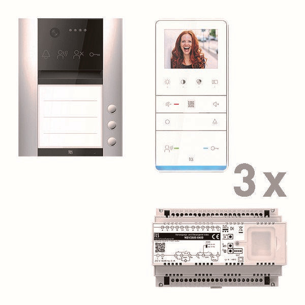 TCS Tür Control - Türsprech-Set video:pack AVA610103 PVAF031/003 IVW6511 3WE AP