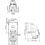 Stahl - Explosionsgeschützte CEE-Steckdose (IEC 60309) Schaltersteckdose 8571/21-407-S#294382 30 a rot 7h