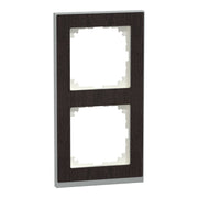 Merten - Abdeckrahmen Decor-Rahmen 2-fach MEG4020-3671 Wenge/aluminium