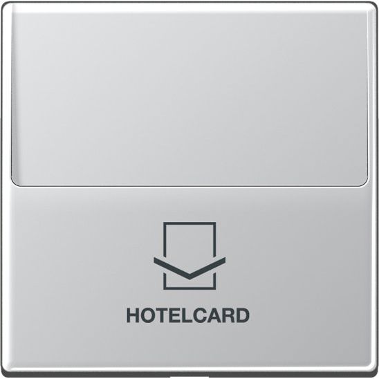 Jung - Abdeckung/Bedienelement für Installationsschalterprogramme Hotelcard-Schalter alu A 590 CARD AL ohne Taster-Einsatz