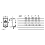 Bals Elektrotech - CEE-Steckdose abschaltbar, abgesichert (IEC 60309) Wandsteckdose GT abschaltb 16042 32A 4p 400V 6h IP44
