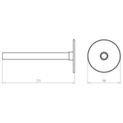 Kaiser - Zubehör/Ersatzteile für Leuchteneinbaugehäuse Wandeinbausatz HaloX 180 1299-64 Bauhöhe bis 200mm