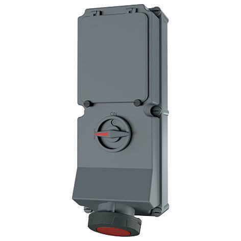 Mennekes - CEE-Steckdose abschaltbar, abgesichert (IEC 60309) Wanddose DUO 7296 63A,5p,6h,400V,IP67