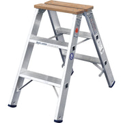 ILLER-LEITER - Stufenleiter Stufenstehleiter beidseit. 51703 3 Stufen