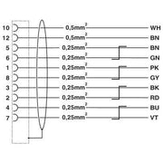 Phoenix Contact - Energiekabel < 1 kV, für ortsveränderlichen Einsatz Kabelstecker K-12 - OE/2,#1619247 kunststoffumspritzt − 2 Stück