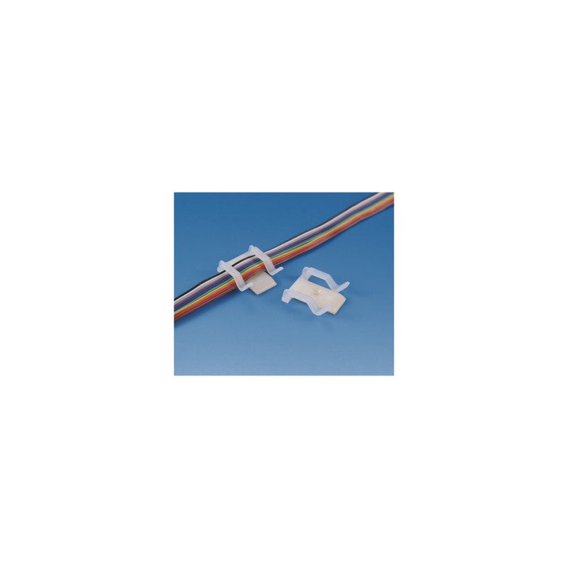 HellermannTyton - Befestigungsschelle für Kabel/Rohre Befestigungssockel TY8H1 PA66 NA 100 Natur − 100 Stück