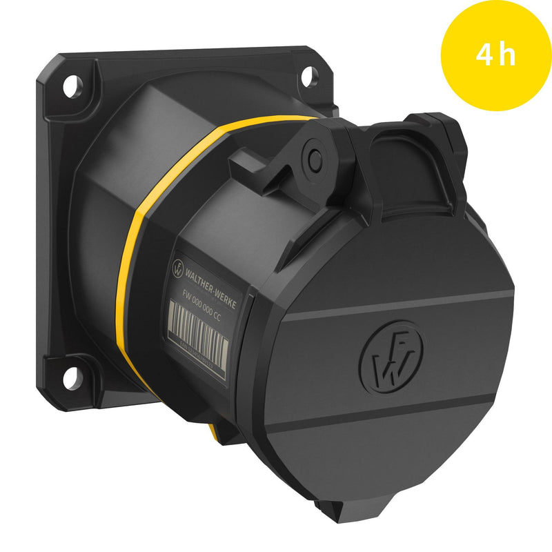 Walther Werke - CEE-Anbausteckdose (IEC 60309) CEE NEO Anbaudose schräg FW531304CC 32A 3P 4h IP54
