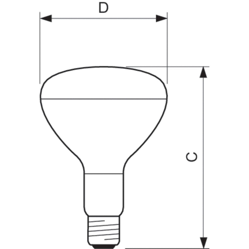 Philips Lighting - Infrarotlampe Reflektorlampe R125 IR #12659725 375W E27 CL 1CT/10