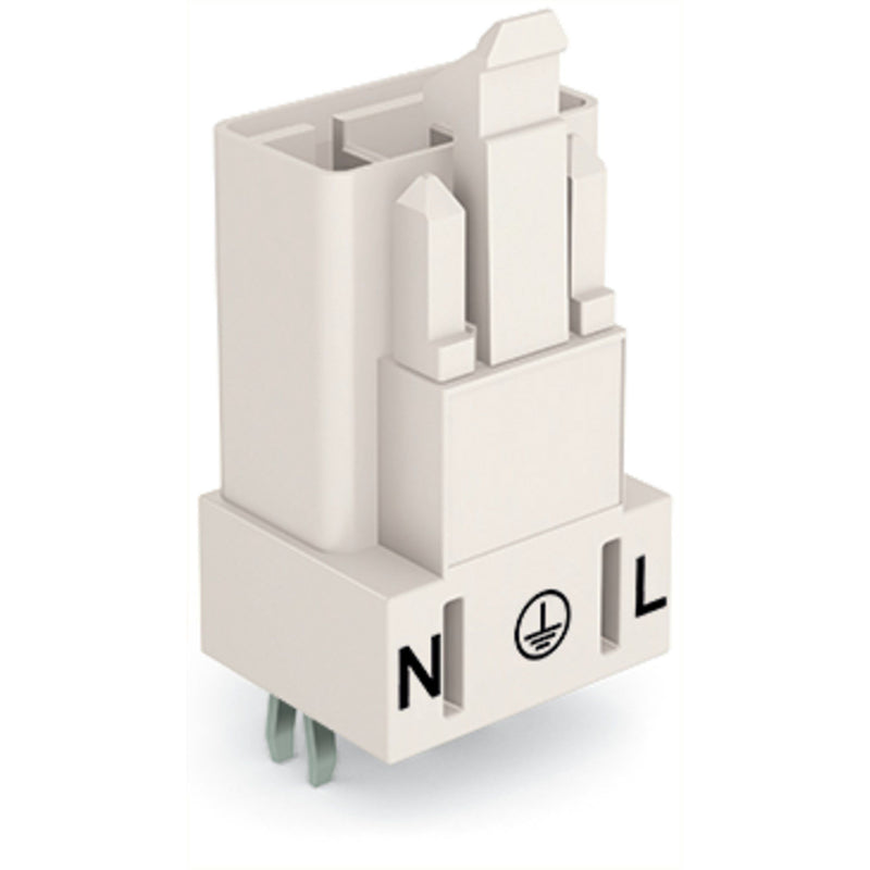 WAGO - Leiterplattensteckverbinder Stecker für Leiterplatten 890-833 3-polig,weiß − 100 Stück