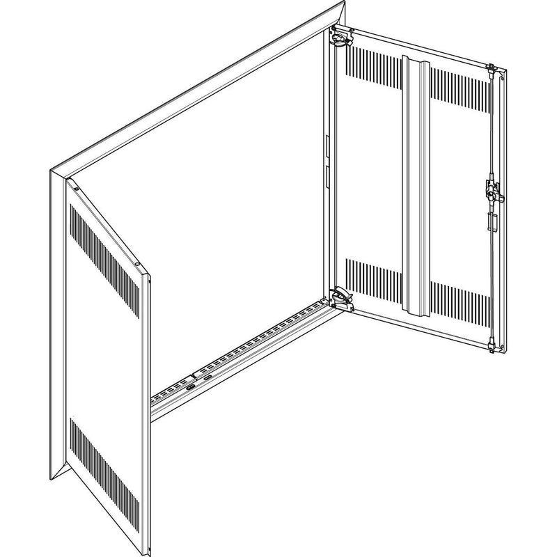ABN - Tür/Bedientableau (Schaltschrank) Blendrahmen + Tür GBRU46TL für UP-VT,4x6-reihig