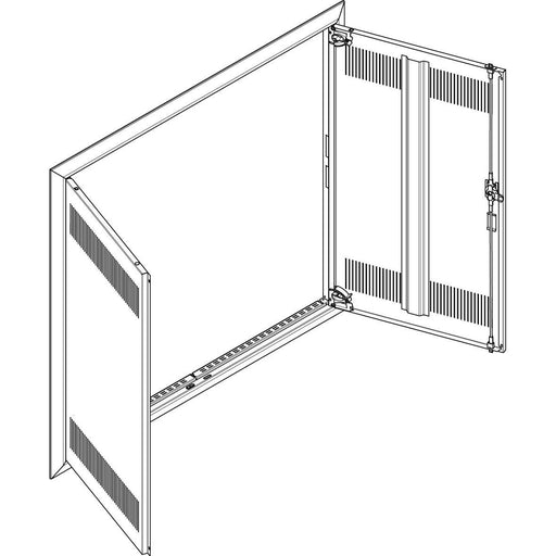 ABN - Tür/Bedientableau (Schaltschrank) Blendrahmen + Tür GBRU46TL für UP-VT,4x6-reihig