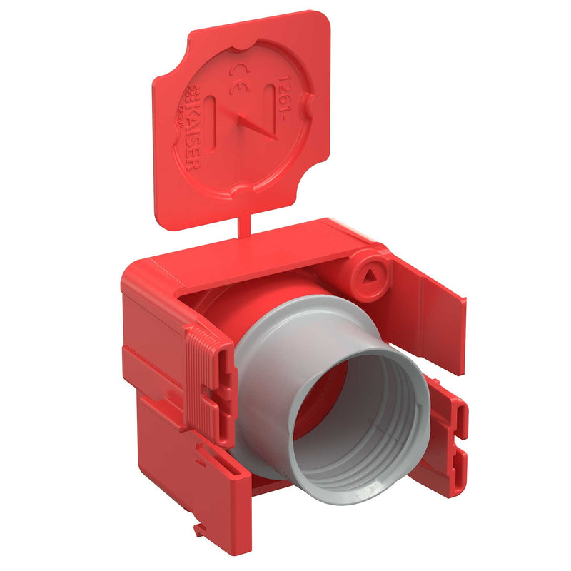 Kaiser - Dose, Gehäuse für Montage in der Wand/Decke End- und Übergangstülle 1261-84 für 32 mm Rohre − 100 Stück