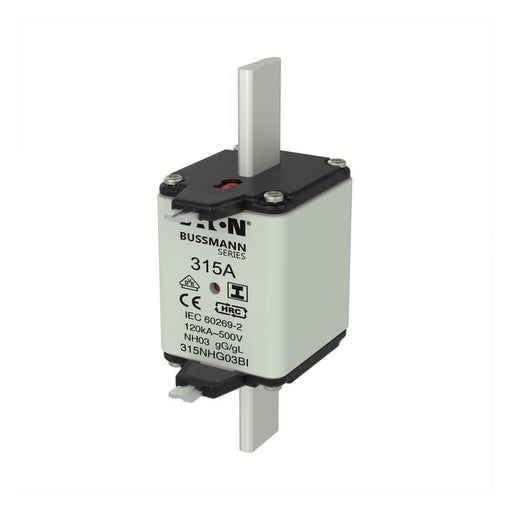 Eaton - Messersicherung Sicherungseinsatz Nieders. 315NHG03BI 315A AC 500V 120kA − 3 Stück