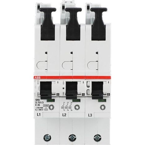 ABB Stotz S&J - Selektiver Hauptleitungsschutzschalter Hauptsicherungsautomat S751/3-E35 o.Schienenadapter