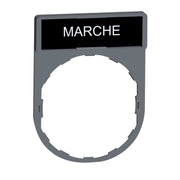 Schneider Electric - Bezeichnungsschild für Befehlsgeräte Schildträger 30x40mm ZBY2103C0 MARCHE 22mm grau