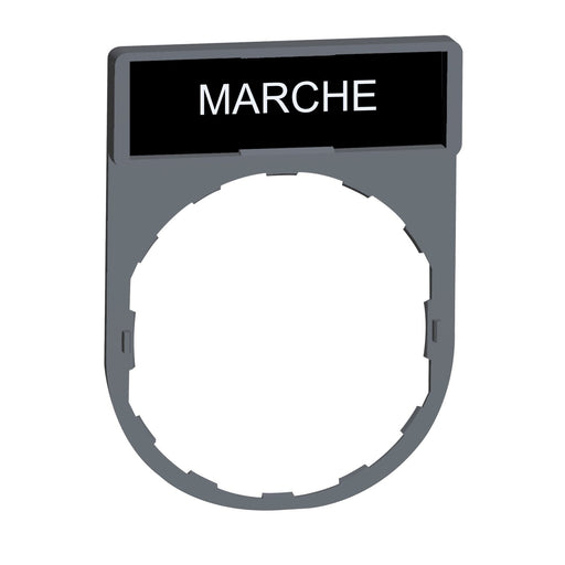 Schneider Electric - Bezeichnungsschild für Befehlsgeräte Schildträger 30x40mm ZBY2103C0 MARCHE 22mm grau