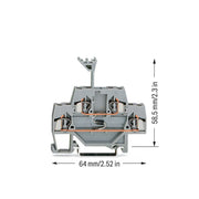 WAGO - Bauelement-Reihenklemme Bauelementklemme 280-940/281-410 Diode 1N4007,grau − 50 Stück
