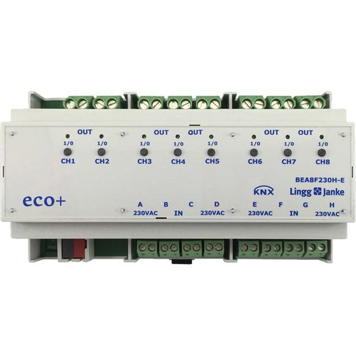 Lingg&Janke - Bussystem-Kombi I/O Gerät Binär-Ein/-Ausgang eco+ BEA8F230H-E 8-fach 230VAC/DC 16A