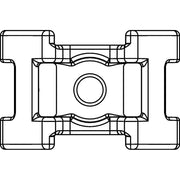 HellermannTyton - Befestigungssockel und -element für Kabelbinder Kabelhalter S2CM25 − 500 Stück