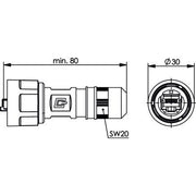 Telegärtner - Modularer Steckverbinder STX V1 RJ45 Steckerset 100007461 feldkonfektioniert