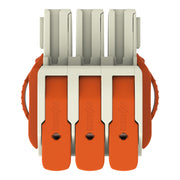 WAGO GmbH & Co. KG - Ein- und mehrpolige Klemmenleiste 1-Leiter-Federleiste Hebel 832-1103/037-000 Push-inCAGECLAMP,lgr − 15 Stück