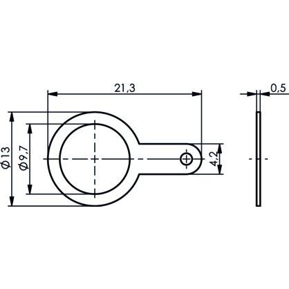 Telegärtner - Zubehör/Ersatzteile für Fernmeldetechnik Masselötfahne 3/8" 100020366 f.BNC