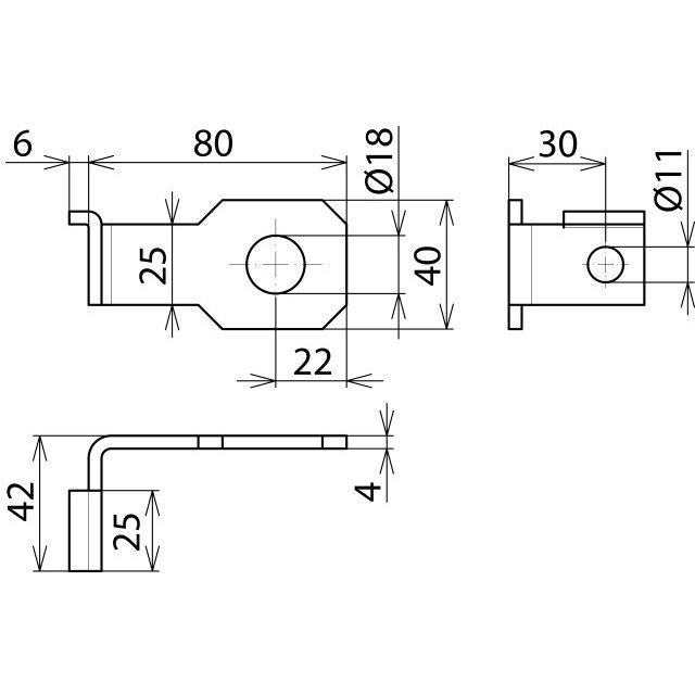DEHN - Zubehör/Ersatzteile für Überspannungsschutz Informations-/MSR-Technik Anschlussbügel AB EXFS IF1 W 18 D=18mm f.M16 abgewin