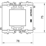 OBO Bettermann - Einbaudose für Geräteeinbaukanal Adapter für Einbaumodul 45 ADT-K45 1 1-F.GEK