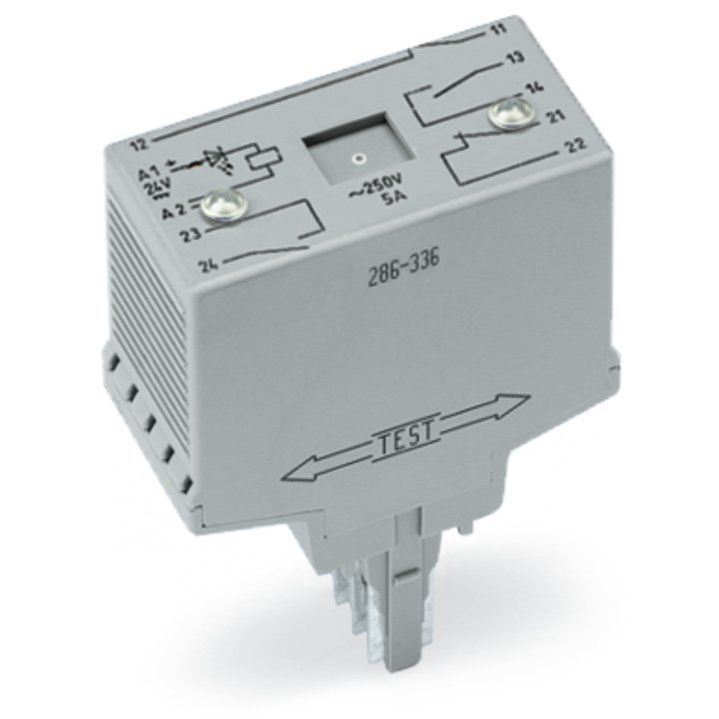 WAGO - Schaltrelais Relaismodul 286-336/001-000 DC 24 V,2S u. 2Ö,gr