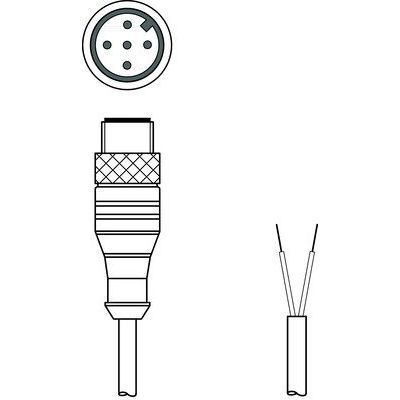 Leuze - Konfektioniertes Sensor-Aktor-Kabel Anschlussleitung KS PB-M12-4A-P3-100