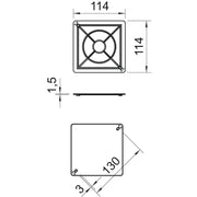 OBO Bettermann - Deckel für Dose/Gehäuse für Montage in der Wand/Decke Kastendeckel Unterputz UV 100 D 114x114x1,5, weiß − 10 Stück
