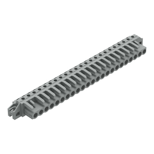 WAGO - Leiterplattensteckverbinder THT-Federleiste abgewink. 232-253/031-000 Rastermaß 5mm,grau − 10 Stück