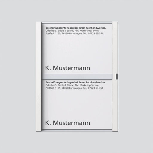 Siedle&Söhne - Zubehör/Ersatzteile für Türkommunikation Namensschild ws kpl. 200029790-00 f.TM 612-2 W