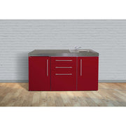 Stengel - Mini-Küche Miniküche Premiumline MPGSBR160GSGKFliBre Bordeauxrot