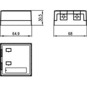 Telegärtner - Kommunikationsanschlussdose Kupfer Modul-Aufnahme 2-fach 100021372 68x64, aws − 5 Stück