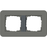 Gira - Abdeckrahmen 2fach 0212423 Dklgrau/Anthrazit