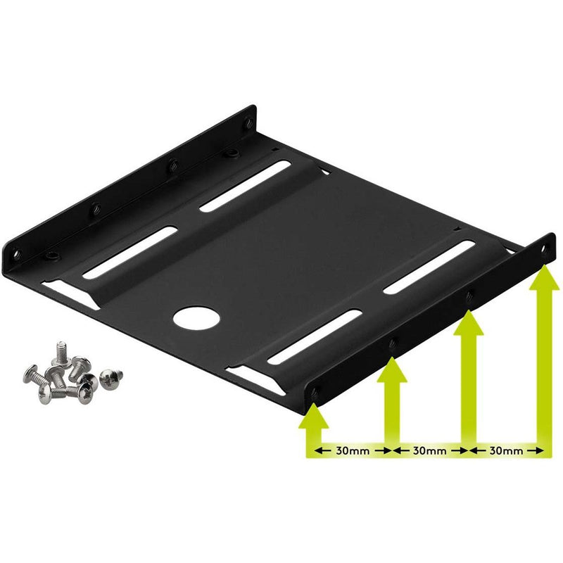 Goobay - Zubehör/Ersatzteile für Unterhaltungselektronik Festplatten-Einbaurahmen 93990 2,5"" auf 3,5"" sw