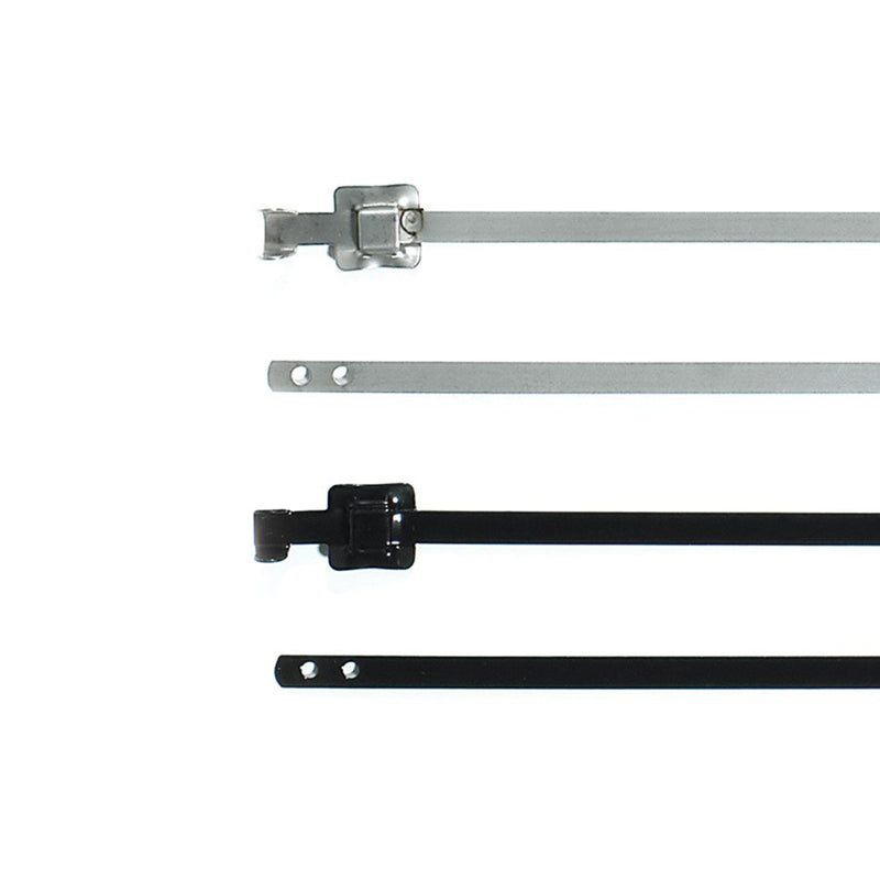 HellermannTyton - Kabelbinder Edelstahlkabelbinder lösb. 111-91163(100) r 430x10,26 mm, schw − 100 Stück