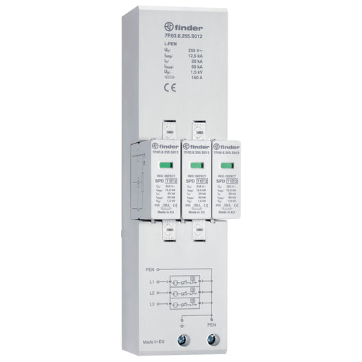 Finder - Blitzstromableiter für Energietechnik Kombiableiter 7P.03.8.255.S012 − 1 Stück by Finder
