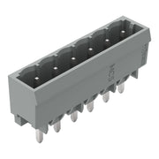WAGO - Leiterplattensteckverbinder THT-Stiftleiste Lötstift 231-166/001-000 1,2x1,2,gerade,grau − 200 Stück
