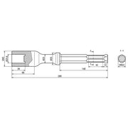 DEHN - Einschlaghilfe für Stab-/Tiefenerder Hammereinsatz für 648031 Rohrerder D25mm L280